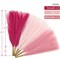 Hot Pink Blush Pink Faux Pampas Grass Decor, 6 PCS 17.7 Inch Artificial Pampas Grass Stems, Boho Wedding Table Centerpieces, Pink Pampas Floral Arrangement for Home Living Room Vase Decor